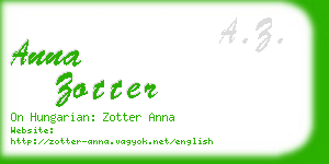 anna zotter business card